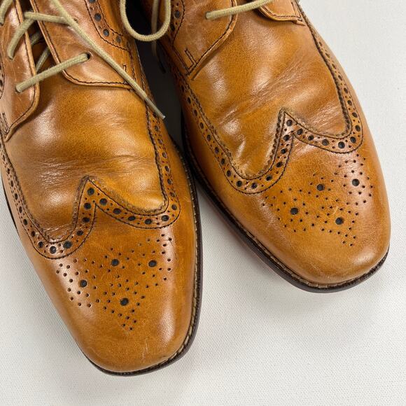 Cole Haan Grand.OS Cambridge Wingtip Oxford Caramel Brown Size 11